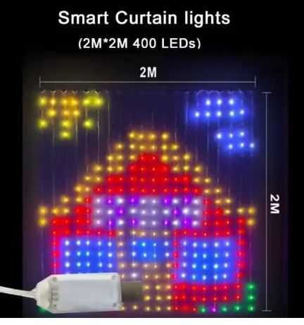 Programowalna kurtyna LED 2mx2m