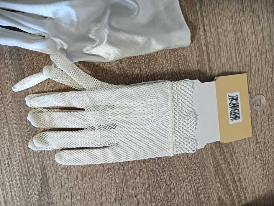 Conjunto 2 pares de luvas cerimónia – casamento / comunhão