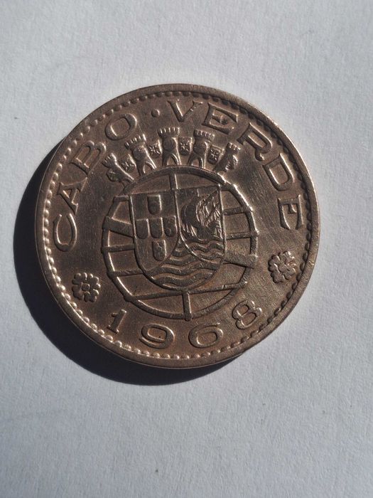 moedas colecção - 1 escudo de Cabo Verde de 1968