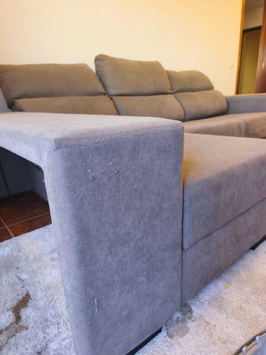 Sofá cinza chaiselong