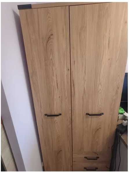 Szafa dwudrzwiowa BRW Lara 90 cm z szufladami jesion belarus