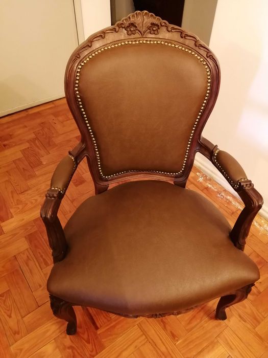 Cadeirão Bergère Pele (Poltrona/Cadeira de Braços)