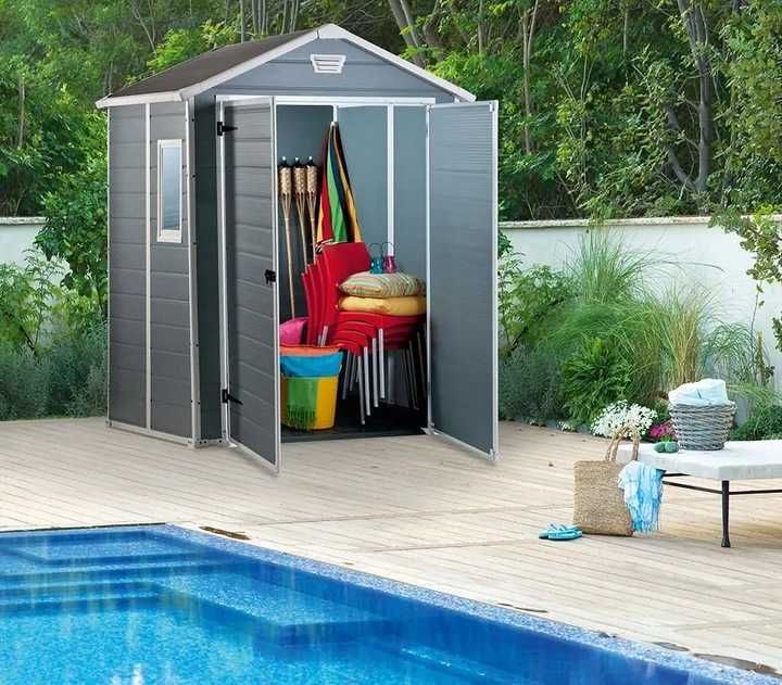 Садовий будиночок пластиковий MANOR 6x5DD grey/white - KETER
