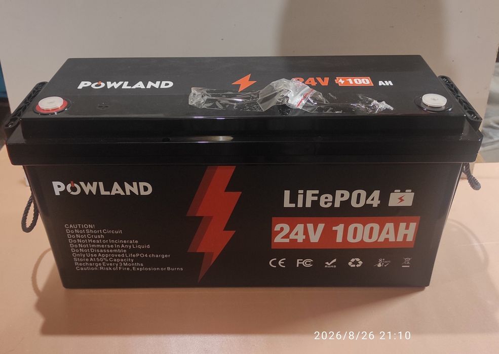 Акумуляторна батарея POWLAND 24V (25.6V номінал) 100AH LiFePO4