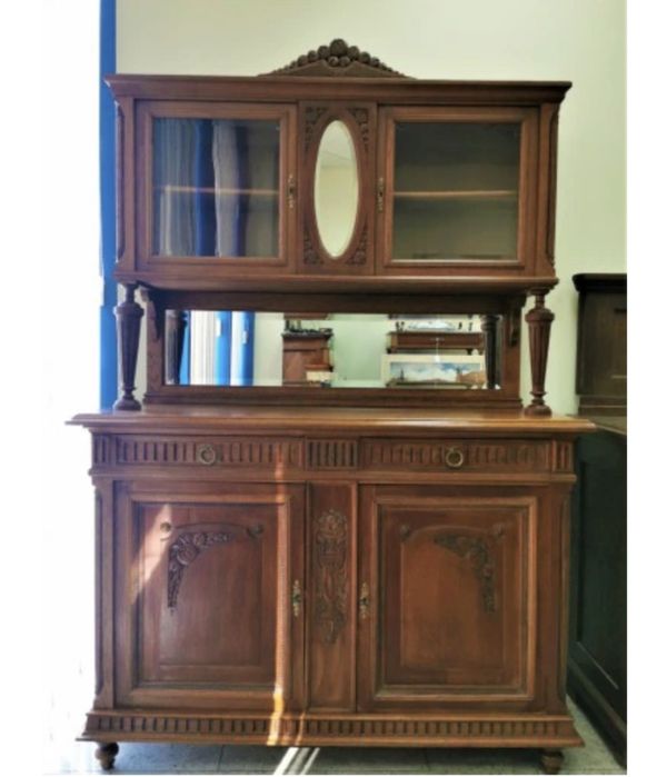 Kredens secesyjny drewniany