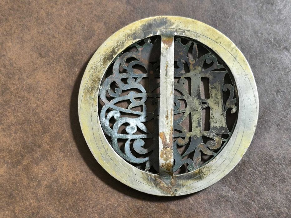 Серебряная фамильная ременная пряжка