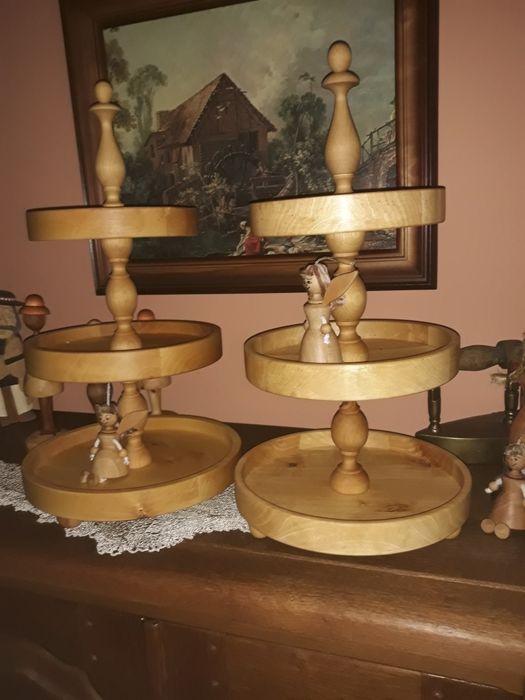 Patera etażerka drewniana