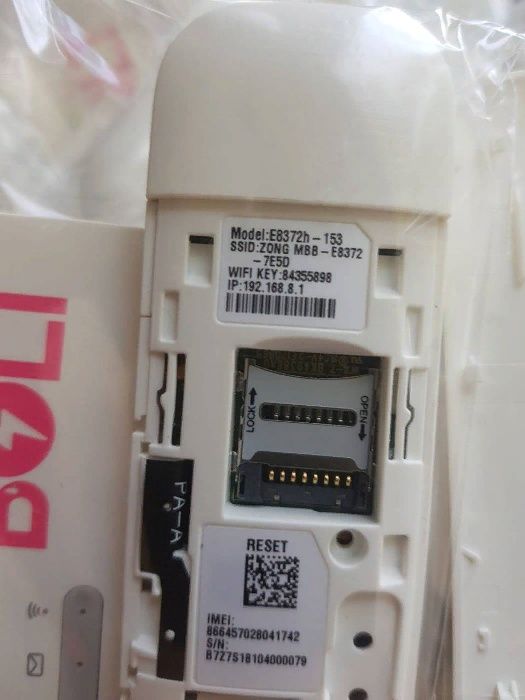 Huawei E8372h-153/608 BOLT ZONG 3G-4G LTE usb роутер
