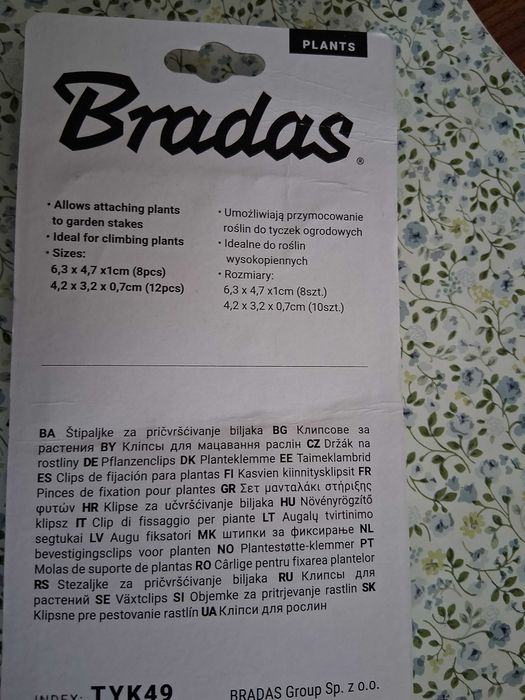 Klipsy do spinania roślin