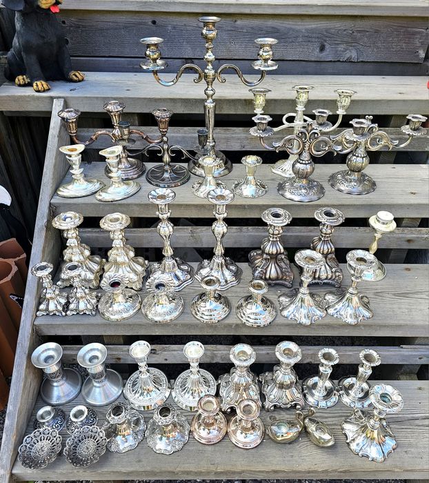 Винтажные посеребренные подсвечники.: 1 700 грн. - Коллекционирование ...