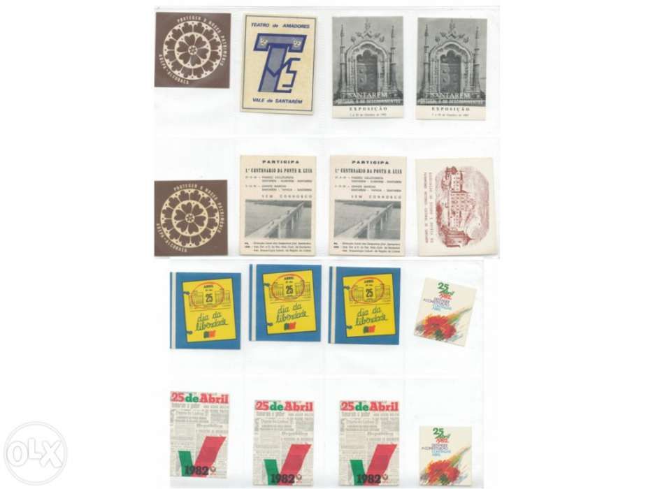 Autocolantes de partidos políticos anos 70 e 80