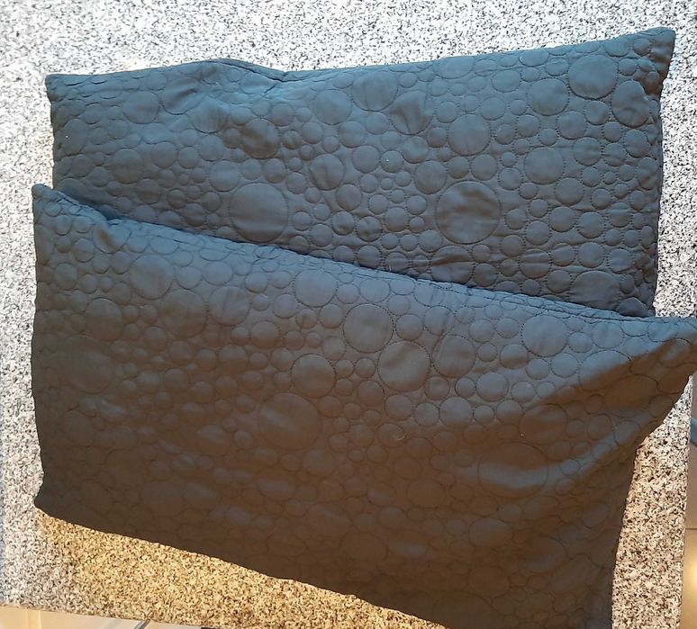 Conjunto de 2 Capas de Almofada Pretas + 2 Almofadas 40x65cm