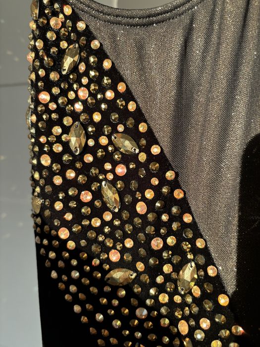 Welurowy strój taneczny jazz sukienka do tańca 158