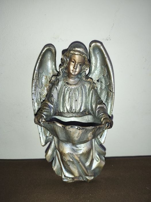 Unikatowa Kropielnica  ścienna Anioł z misą