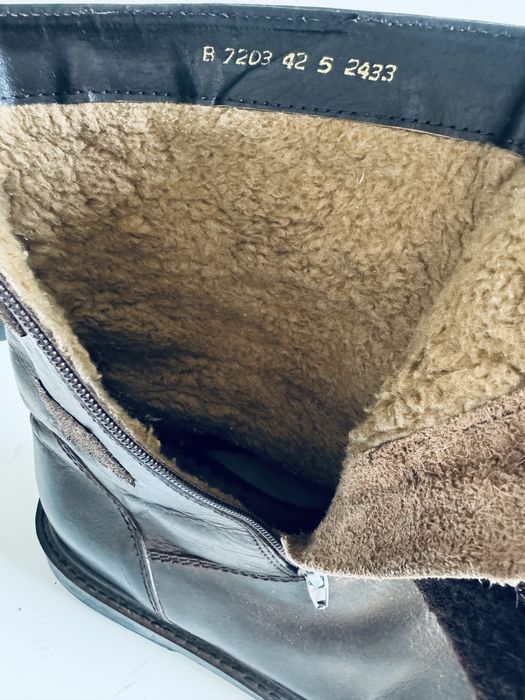 Męskie botki/kozaki skórzane 42 – ocieplane, antypoślizgowe