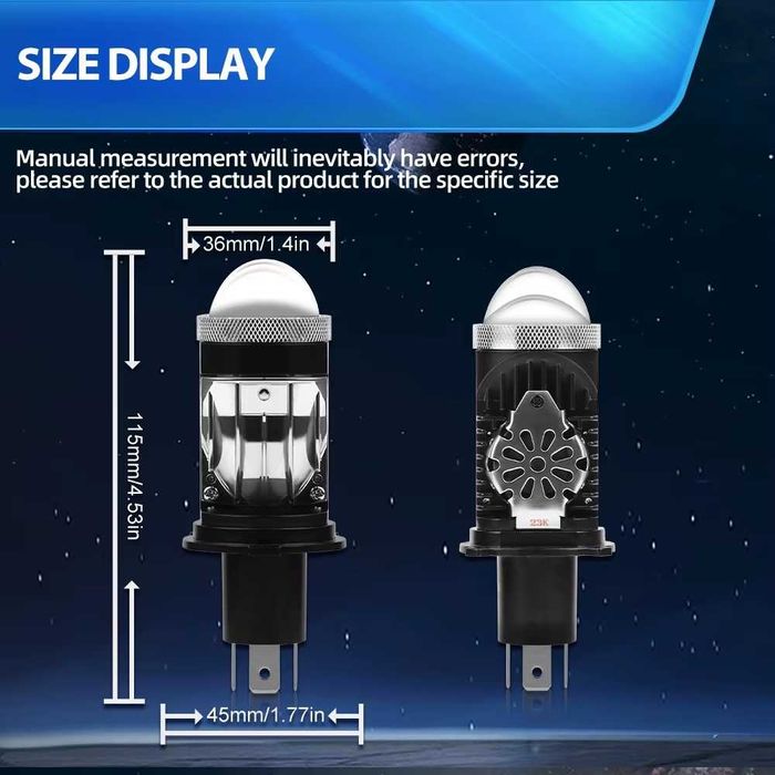 Світлодіодні Led лампи H4 P9 mini lens Bi-Led лінзи