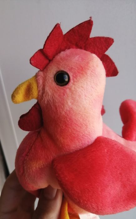 Півник Ty Beanie Babies 1996 вінтажна колекційна м'яка іграшка півень ту
