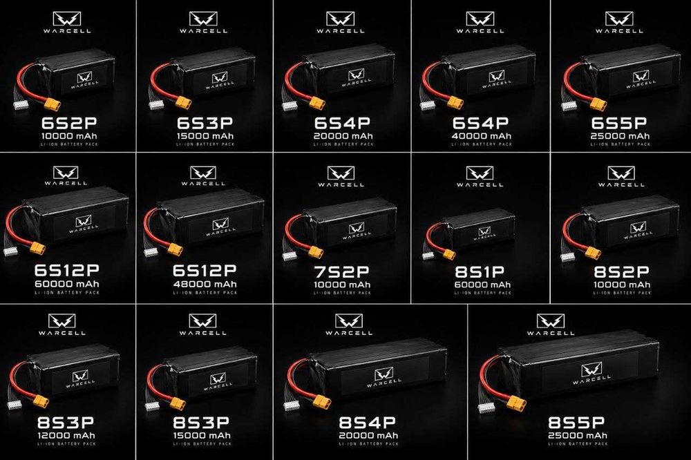 Акумуляторні батареї WARCELL 21700 6S / 7S / 8S 6S2P 6S3P 6S4P 6S5P