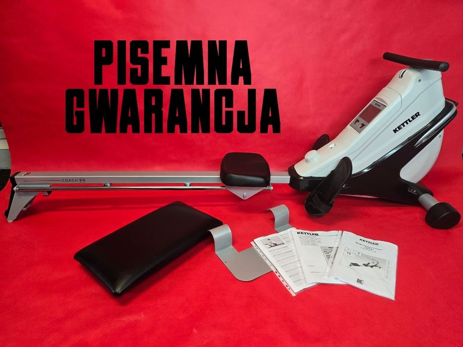 Full Zestaw Piękny Kettler Coach M Wioślarz Magnetyczny Cichy GWARANCJ