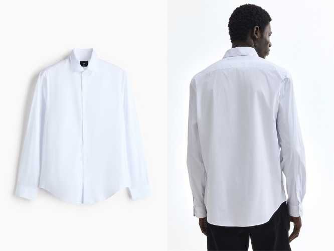 Koszula Slim Fit XXL nowa kolekcja Elastyczna bawełna biała PROMOCJA