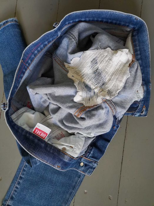 оригінальні джинси diesel завужені skinny голубі чоловічі