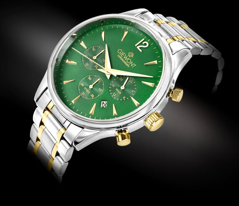 zegarek męski giewont chronograph sapphire zielony gw6310-b6
