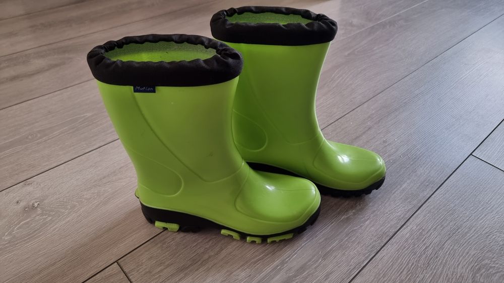 33/34 Muflon kalosze seledynowe zielone wkładka 21,5 cm