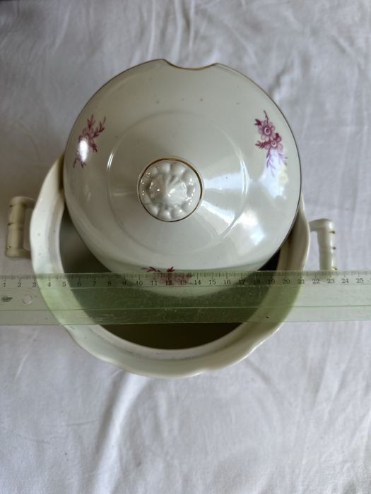 Супница Коростень с позолотой фарфор 3 л