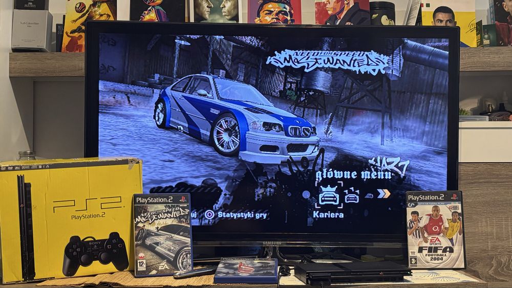 Konsola ps2 plus telewizor 40 cali samsung smart tv 3d