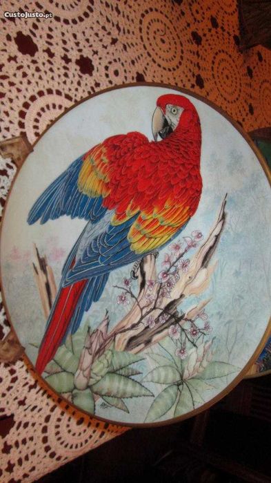 pratos coleçao philae - aves exoticas