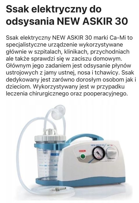 Ssak elektryczny do odsysania ASKIR 30