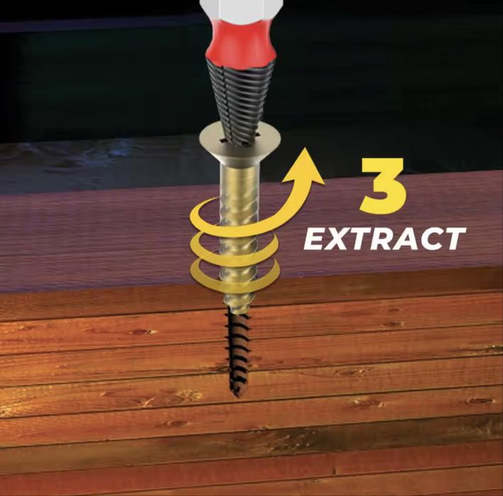 Набір сверл для викручування гвинтів (5 штук) з футляром.