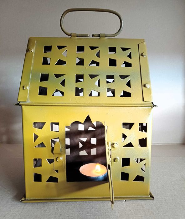 Casa lanterna porta-velas vintage