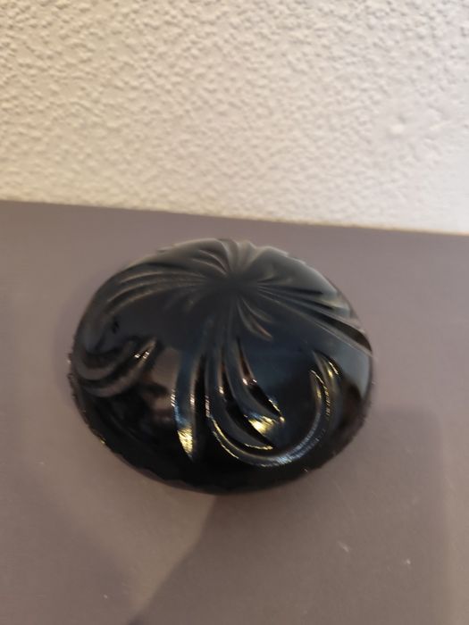 Hialitowa bombonierka hortensja vintage retro prl szklo