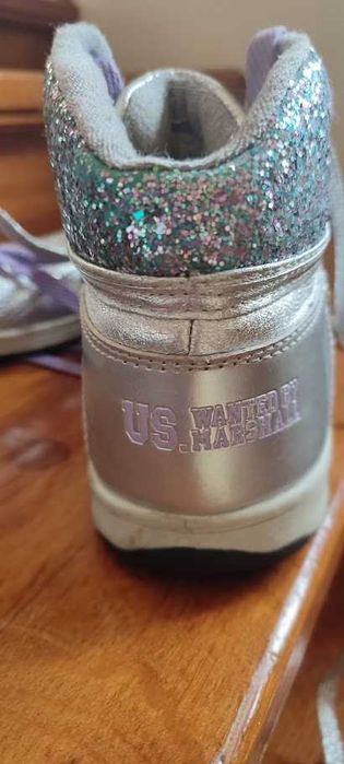 Buty sportowe Oficial US Marshall srebrne 40