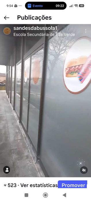 Arrendo loja 510€, perto da Escola Secundária Vila Verde ESVV, a face da rua com 3 frentes toda em vidro com película fosca,com opção Trespasse 2.500€