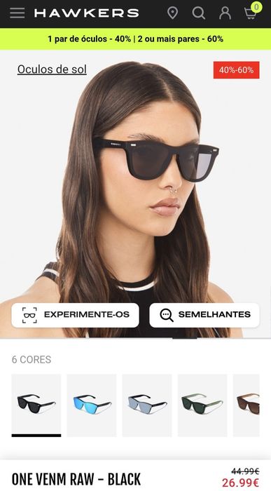 Óculos sol Hawkers novos