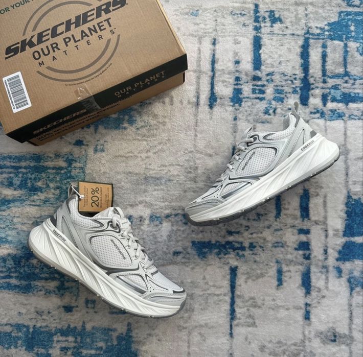 Skechers Edgerride Sneakers Grey Szare Buty Sportowe Relaxed Fit Comf