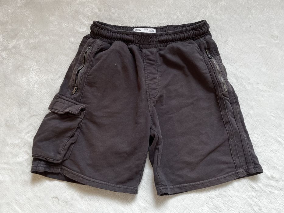 Zara spodenki krotkie szare 134 9 l cargo wygodne szorty