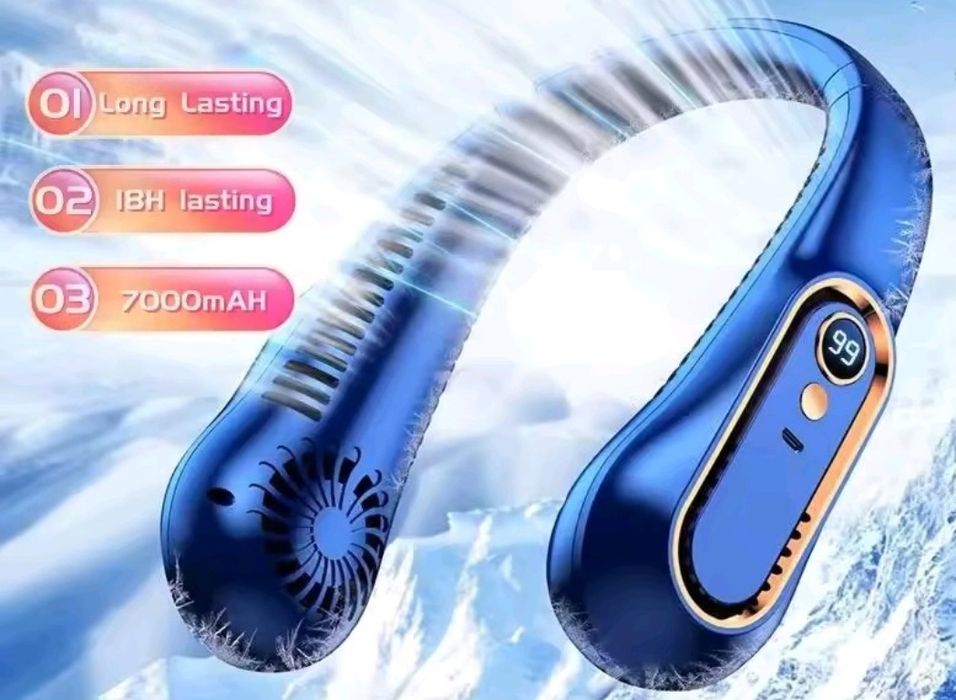 Ventoinha de pescoço, nova, com 5 níveis de velocidade.