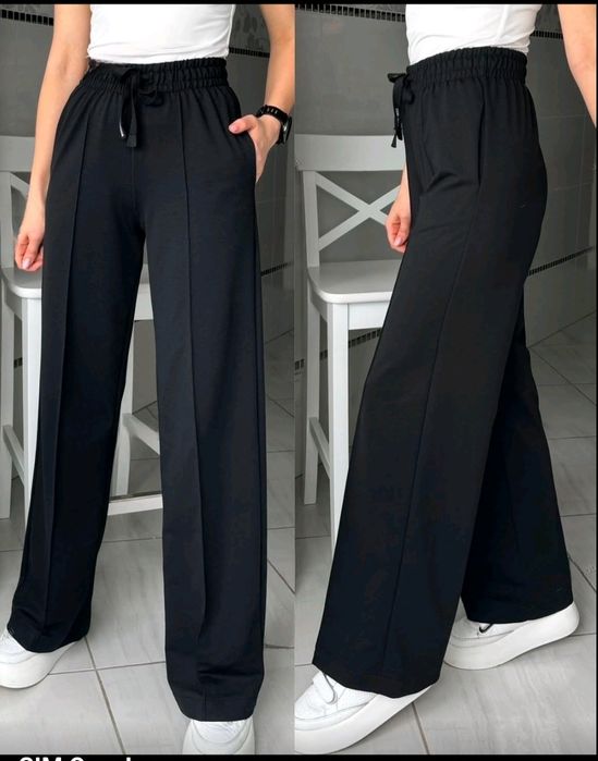 Жіночі стильні штани палаццо. Спортивні штани  без утеплення S M L XL