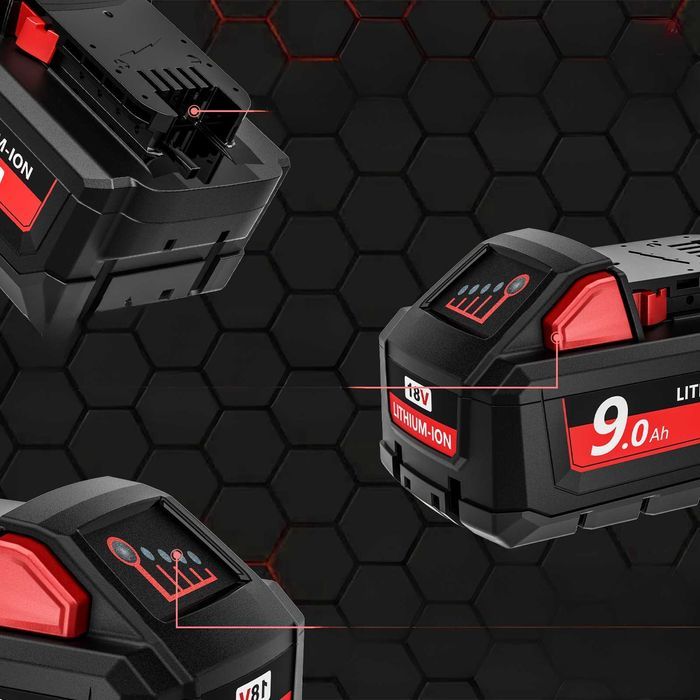 Mocny Akumulator Bateria M18 18V 9.0Ah do elektronarzędzi Milwaukee