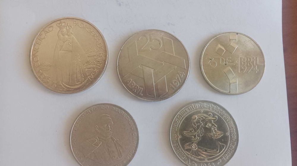 Conjunto de moedas de prata