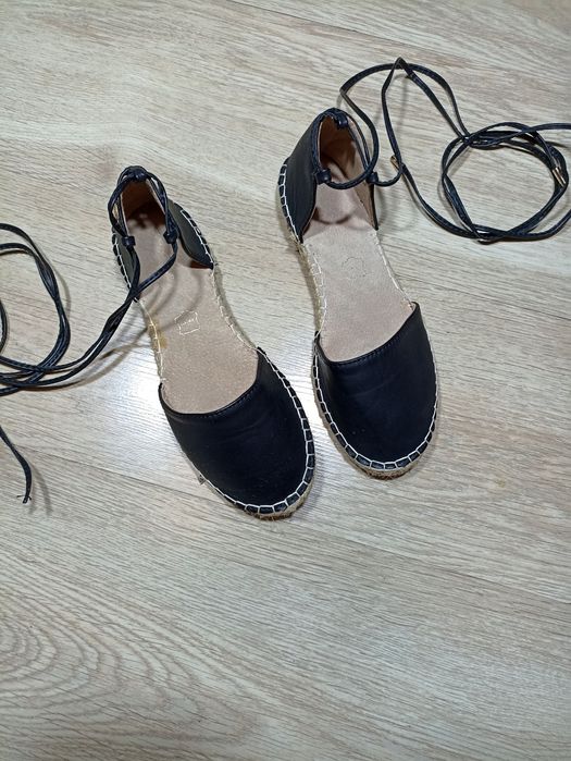 Czarne espadryle razmiar 36- 23cm