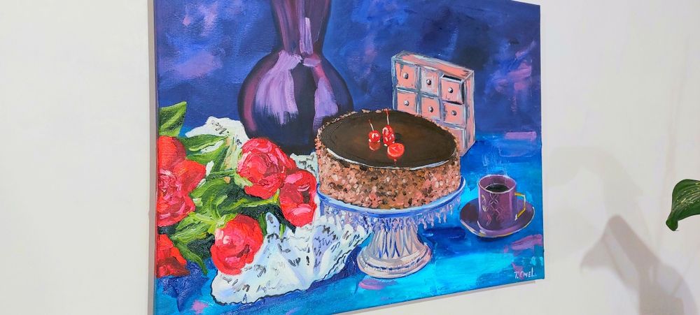 Картина "Тортик і кава"