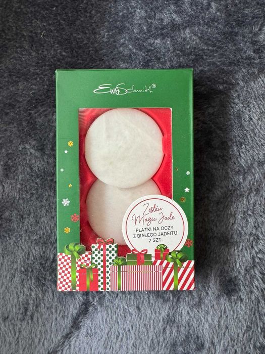 EWA SCHMITT płatki na oczy z białego jadeitu, Magic Jade