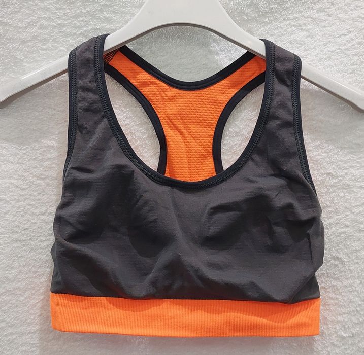 Biustonosz sportowy S neon pomarańcz NOWY