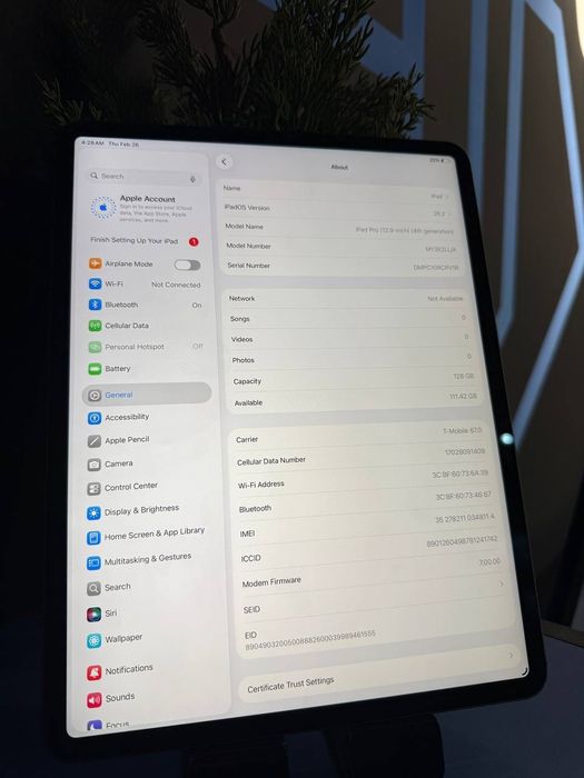 iPad Pro 12.9 4 gen 128GB Wi-Fi+LTE Spac Gray Планшет/Магазин/Гарантія