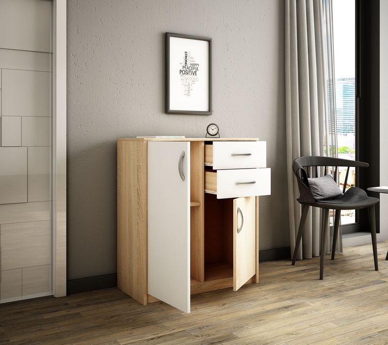 NOWA mała komoda z 2 szufladami 85x74x35