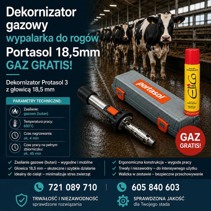 Dekornizator wypalarka do rogów gazowy 18,5 cm głowica PROTASOL